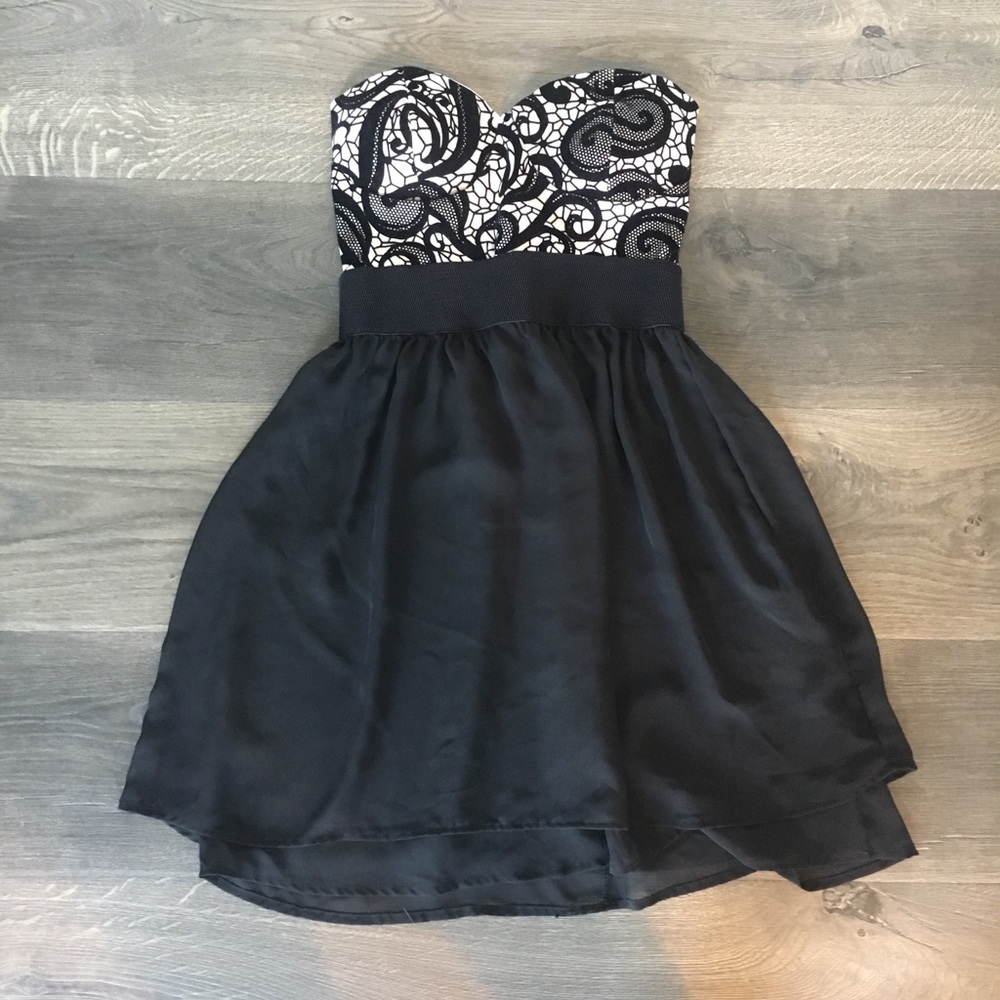 White and Black Dress